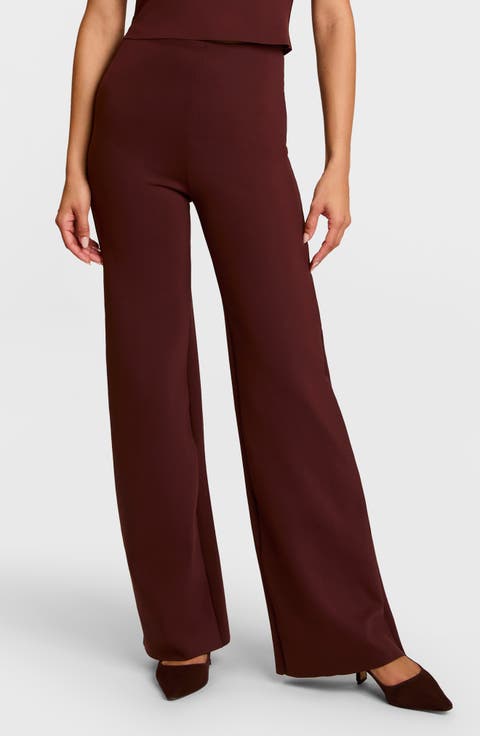 Wide Leg Neoprene Leggings