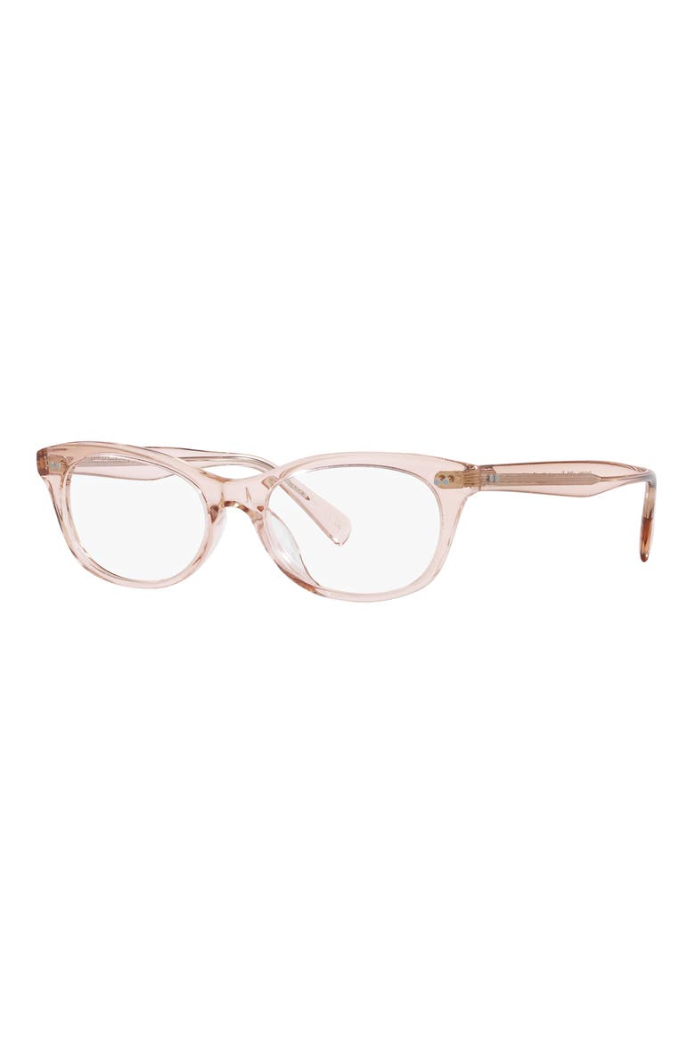 51mm Square optical glasses, Alternate, color, ROSE GOLD