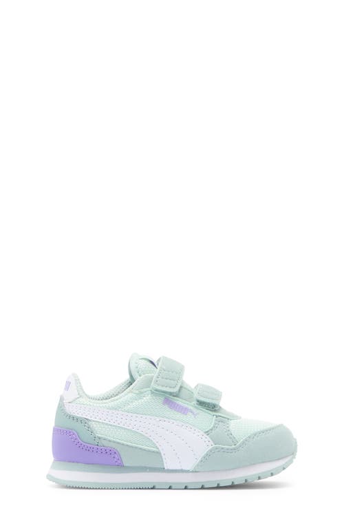 Puma Kids' St Runner V4 Mesh Sneaker In Peaceful Blue- White Mint