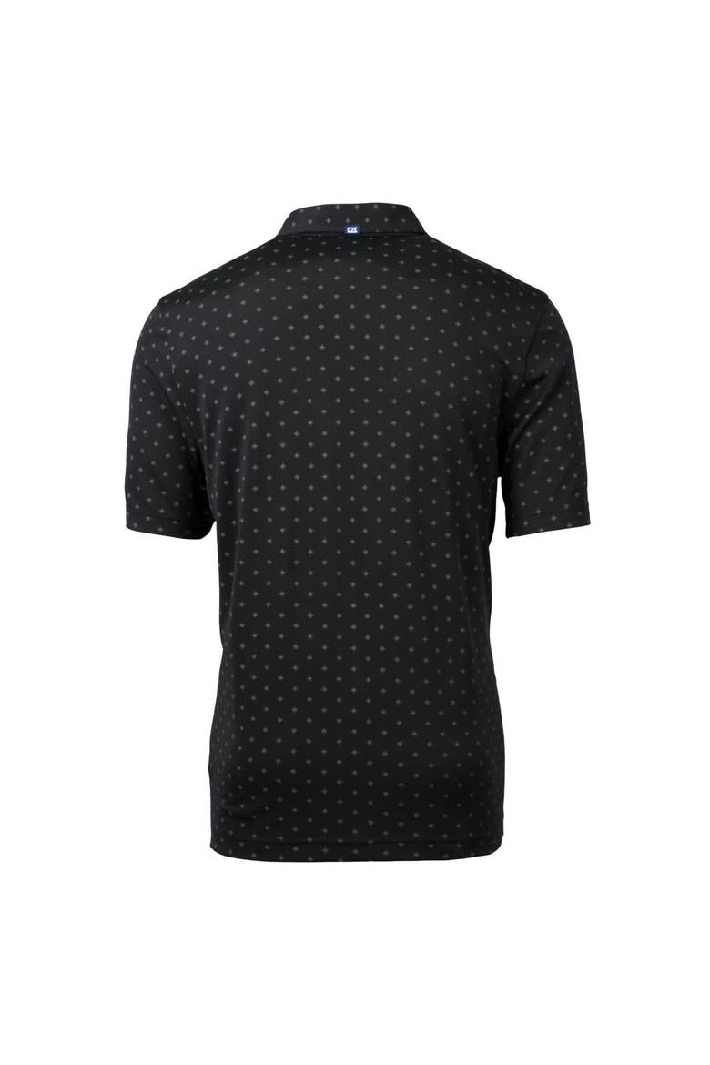 Men's Cutter & Buck Black Nashville Sounds Virtue Eco Pique Tile Print Recycled Polo, Alternate, color, Black