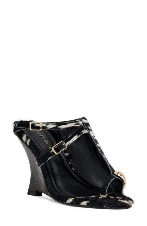 Giannis Genuine Calf Hair Wedge Sandal (Women)