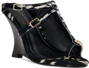 AZALEA WANG Giannis Genuine Calf Hair Wedge Sandal