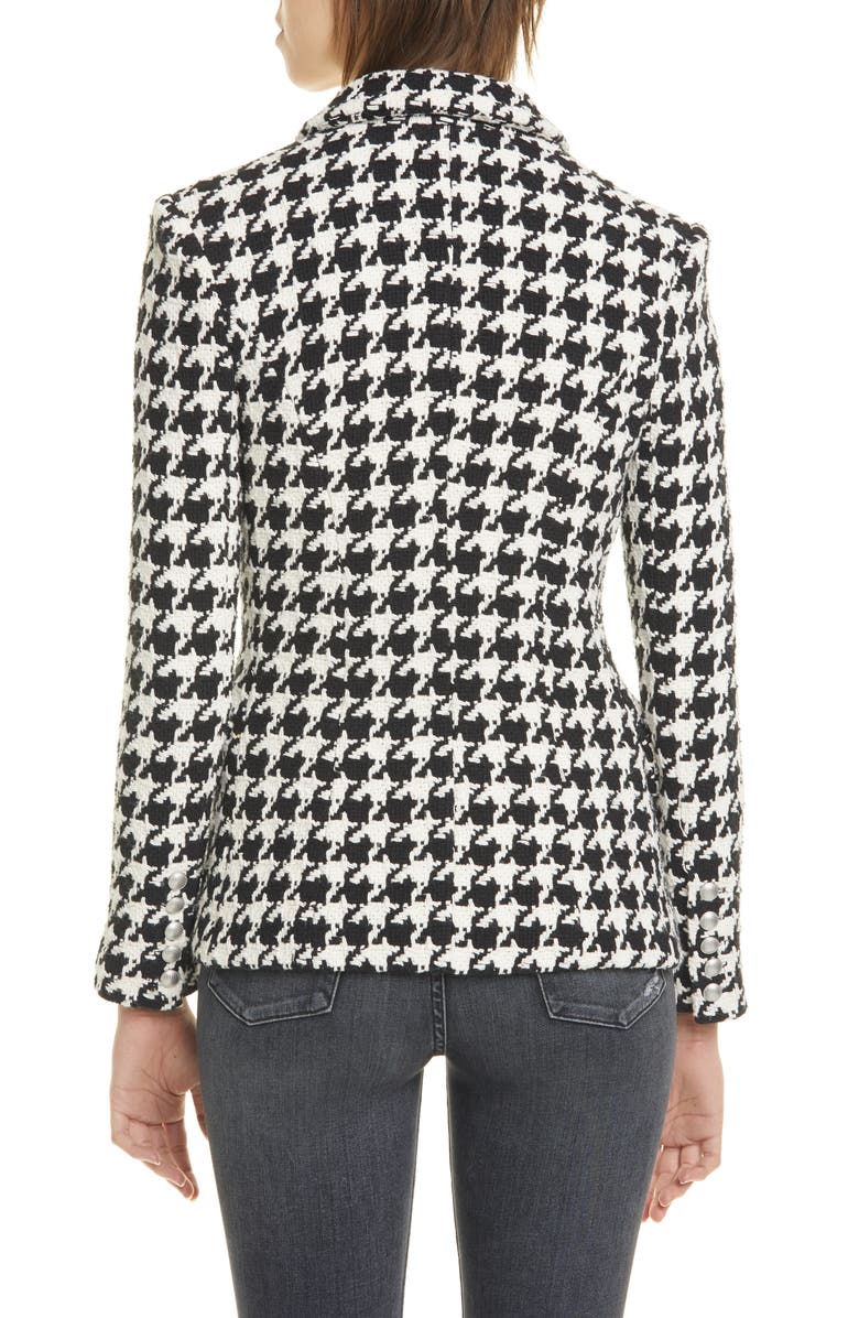L'AGENCE Kenzie Houndstooth Blazer, Alternate, color, 