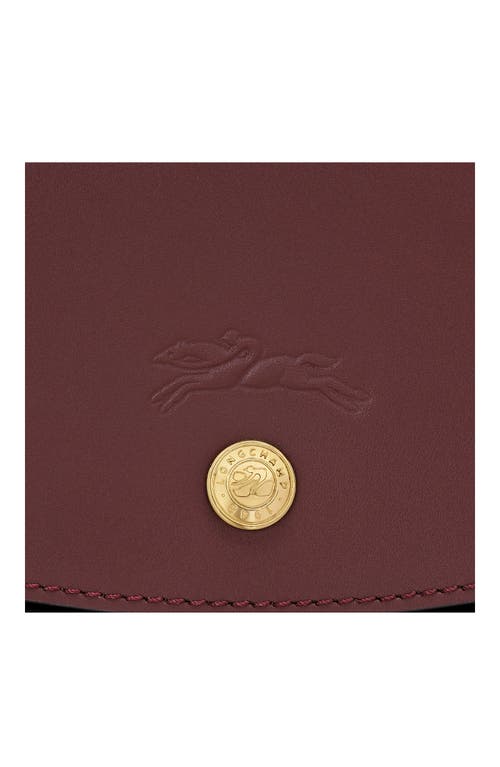 Longchamp Small Empure Leather Crossbody Bag In Burgundy