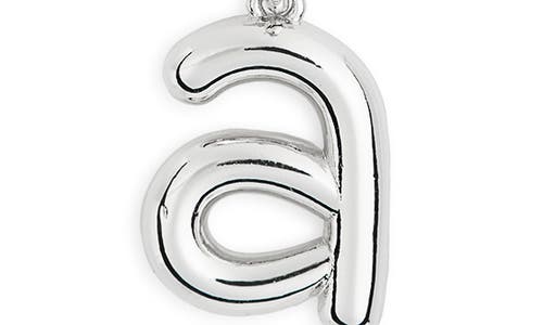 Leith Lowercase Initial Bubble Pendant Necklace In Metallic