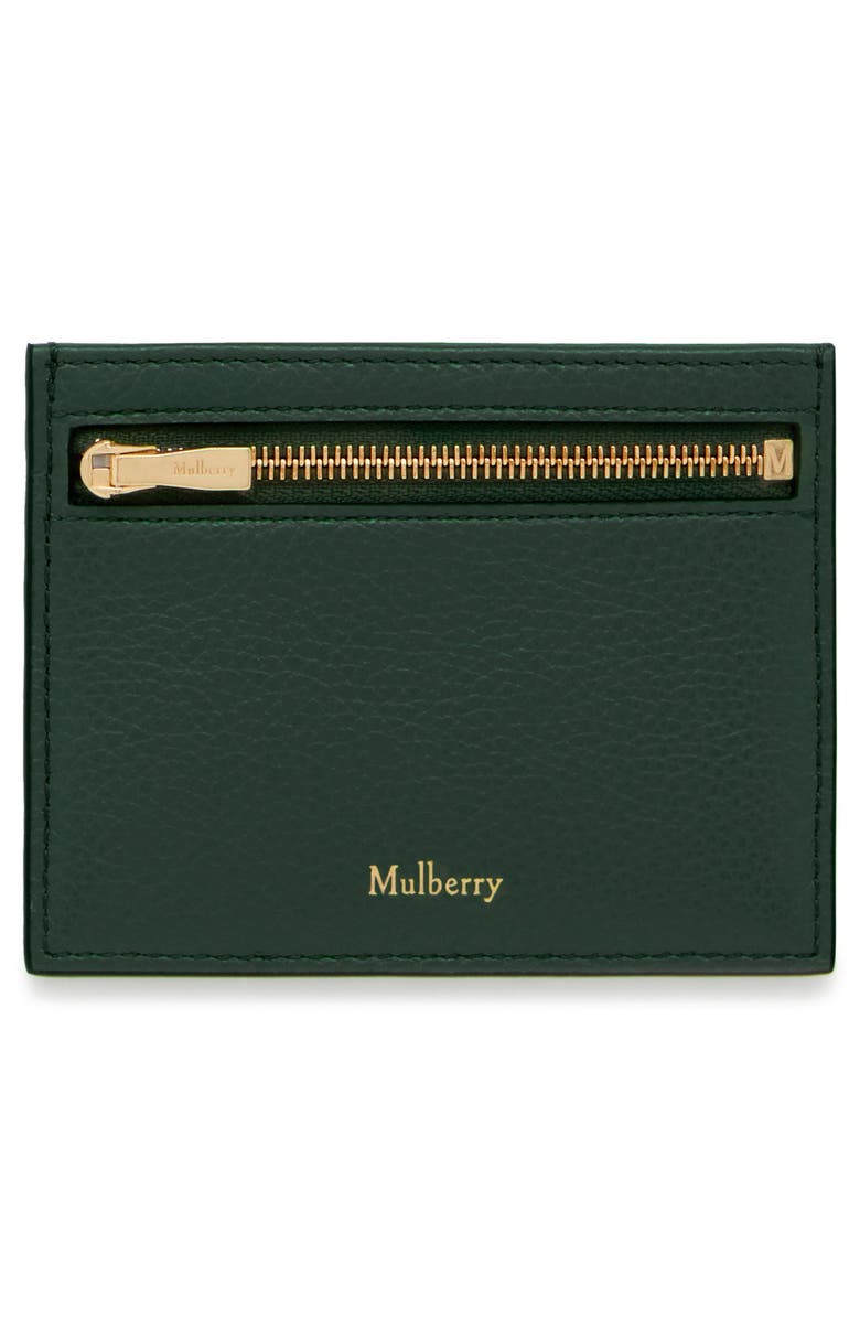 Mulberry Zipped Leather Card Case, Alternate, color, Mulberry Green
