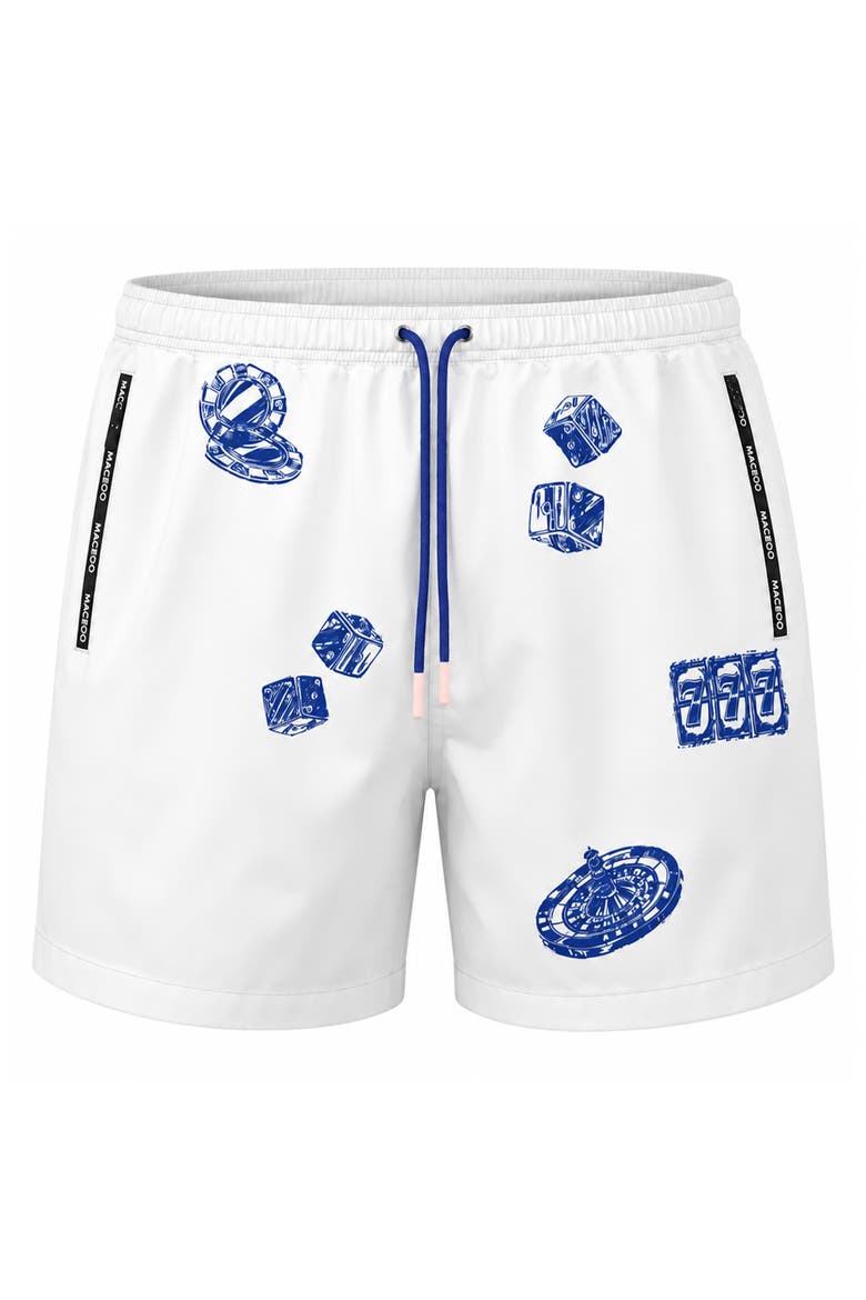 Marthyr Graphic Swim Trunks, Alternate, color, WHITE