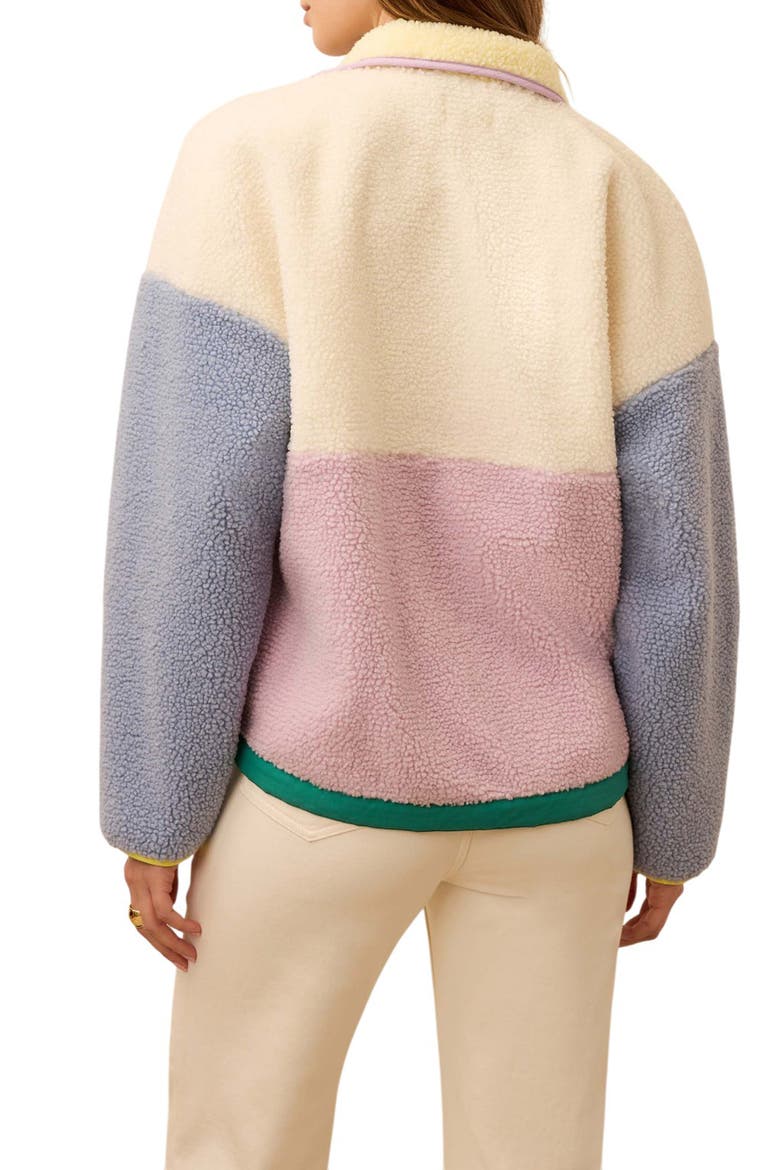 Fireside Fleece Half Zip Pullover, Alternate, color, PASTEL SUNSET
