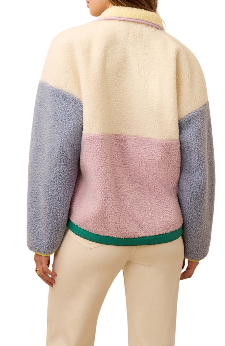 Faherty Fireside Fleece Half Zip Pullover, Alternate, color, Pastel Sunset