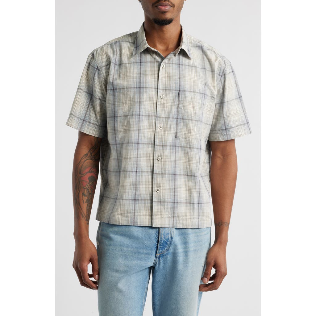 Bp. Boxy Plaid Short Sleeve Button-up Shirt In Multi