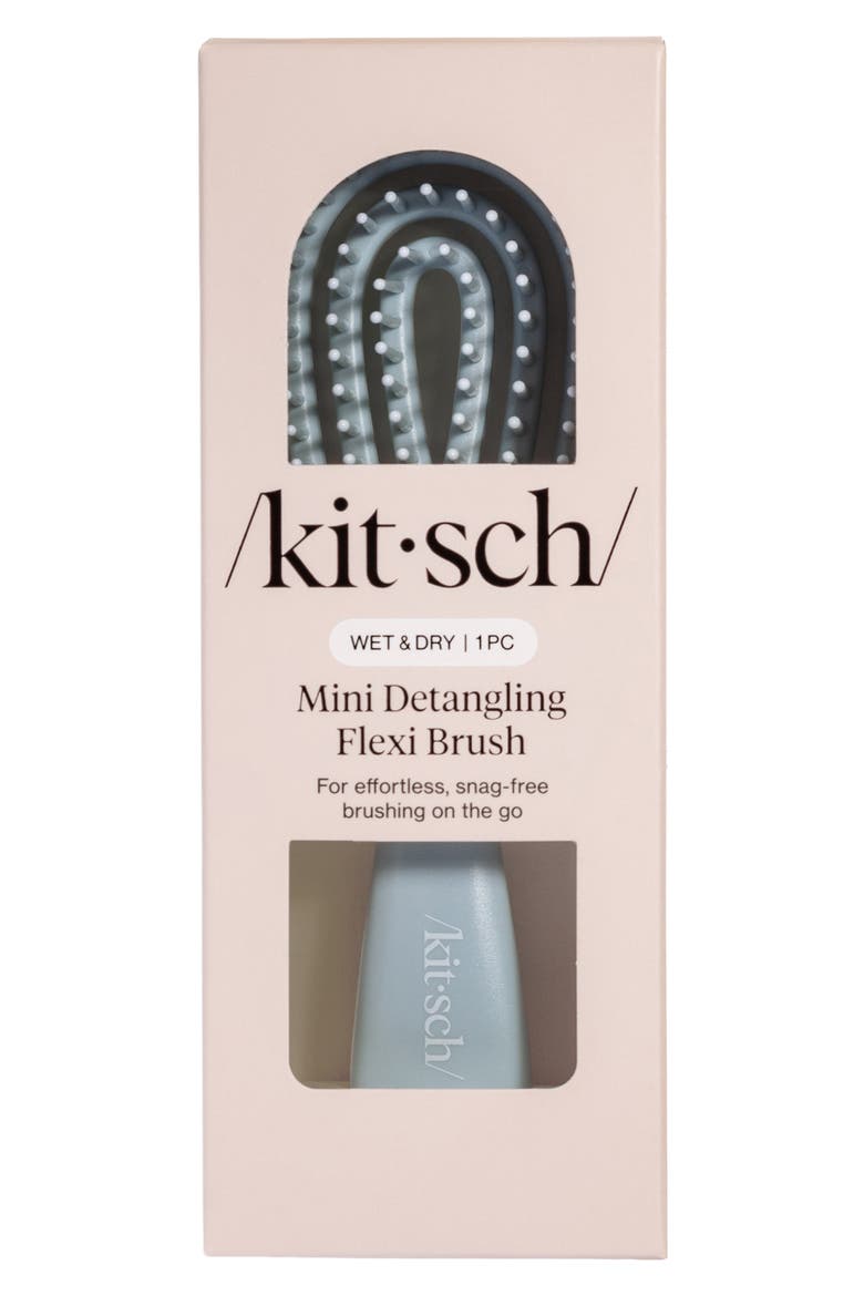 Mini Detangling Flexi Brush, Alternate, color, HAZE BLUE