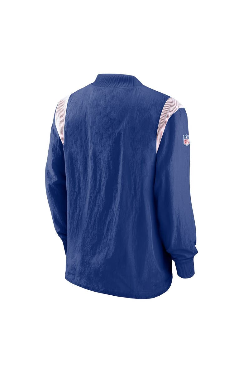Nike Men's Nike Royal New York Giants Sideline Athletic Stack V-Neck Pullover Windshirt Jacket, Alternate, color, 
