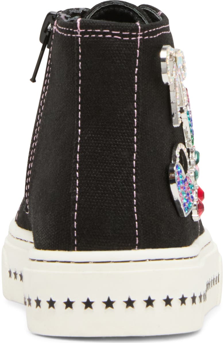 Steve Madden Kids' Jjoycee High Top Sneaker, Alternate, color, Black