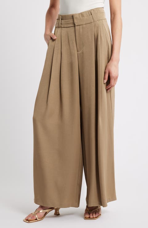 Skyrise Triple Pleat Palazzo Pants