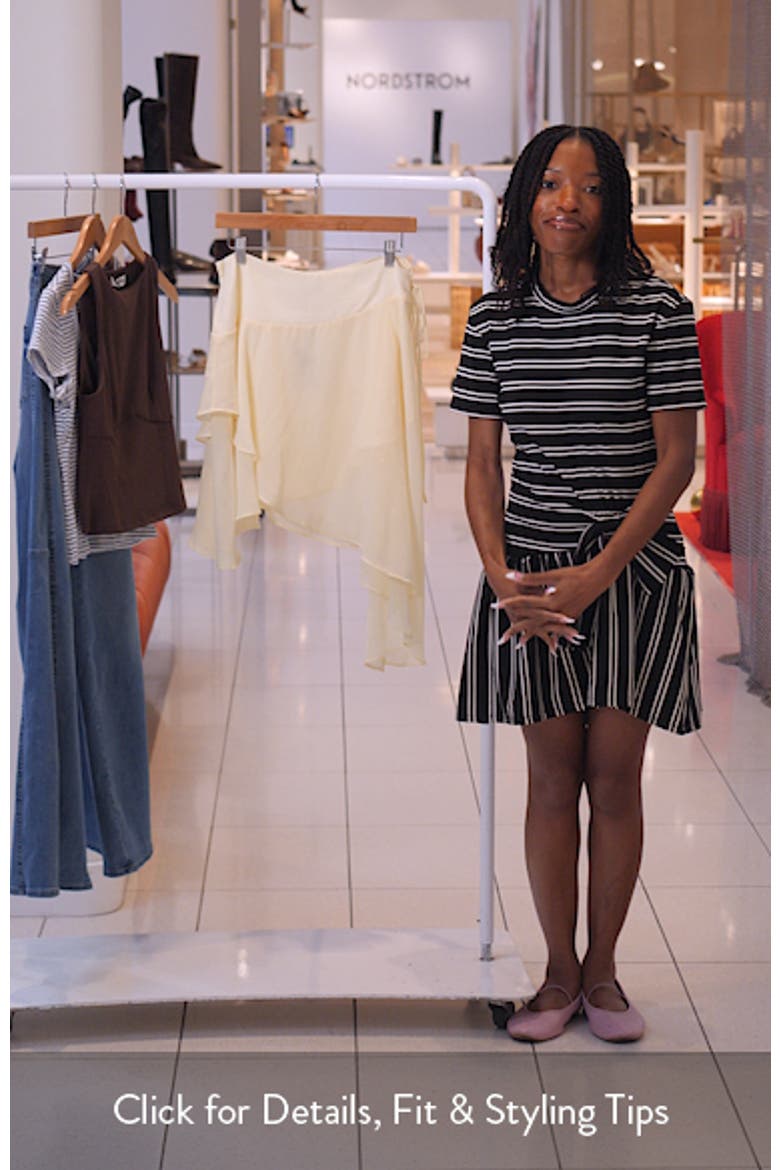 Evaleine Lace-Up Asymmetric Chiffon Skirt video