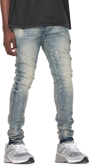 PURPLE Paint Splatter Slim Jeans