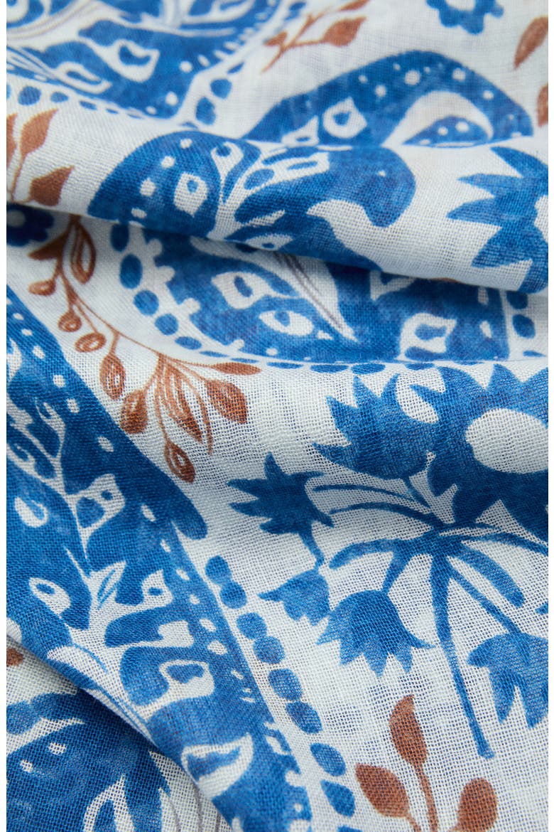 Paisley Scarf, Alternate, color, BLUE