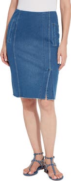 Lysse 'Lyssentials Lyrica Knit Denim Pencil Skirt