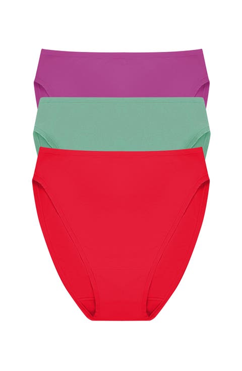 Bliss Bare Cotton High Cut Brief 3-Pack