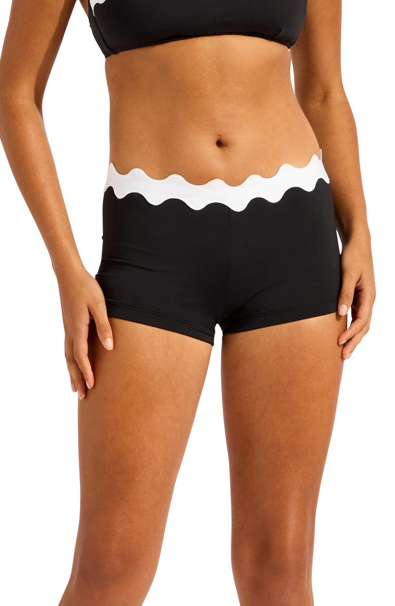 Seafolly Ric Rac Boyleg Swim Shorts, Alternate, color, 