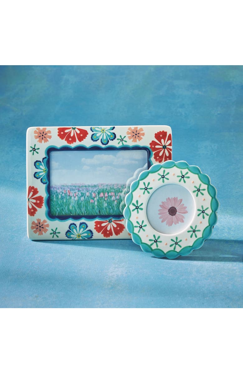 tag Eclectic Fun 4x6 Photo Frame Multi Earthenware MDF Glass 7x0.5x9 in, Alternate, color, Multicolored
