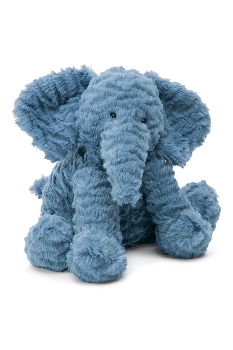 Fuddlewuddle Elephant Stuffed Animal, Main, color, BLUE