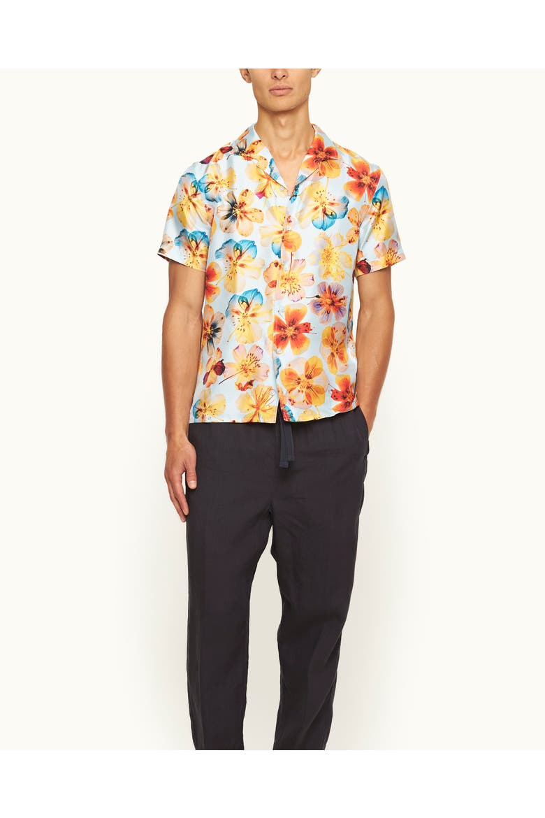 Hibbert Silk Shirt, Main, color, Springwater Blue