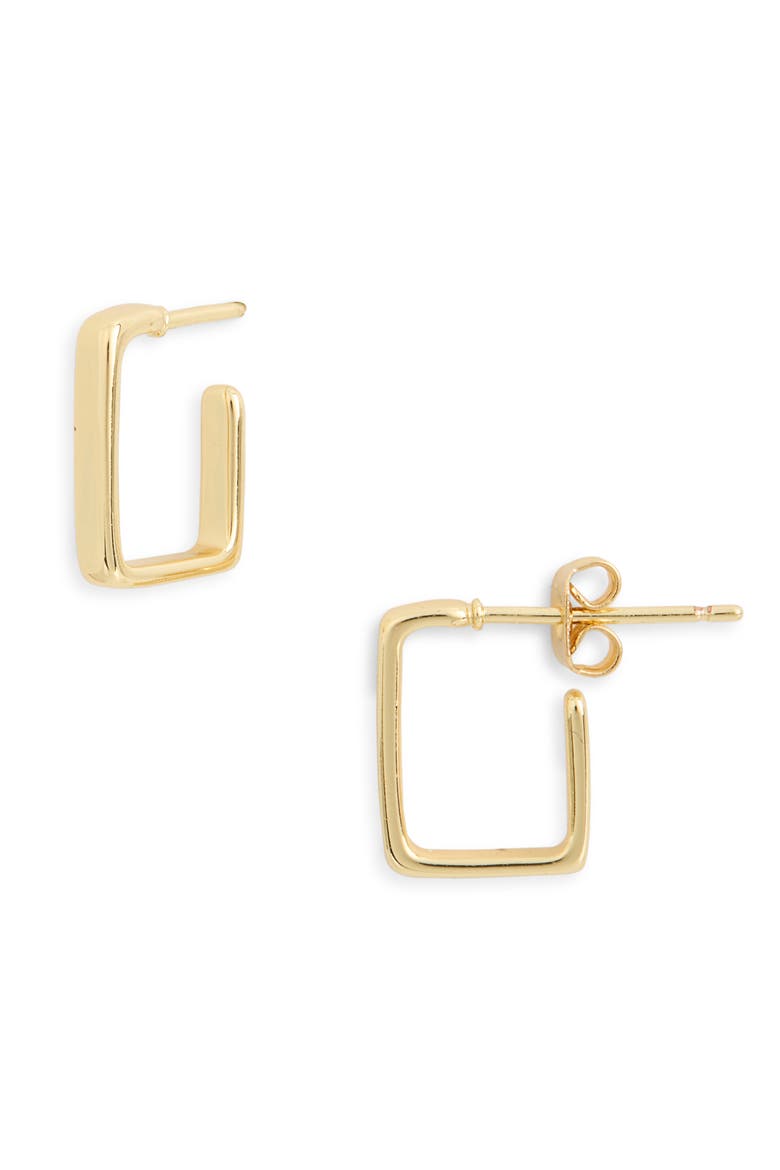 Demi Fine Square Hoop Earrings, Main, color, GOLD
