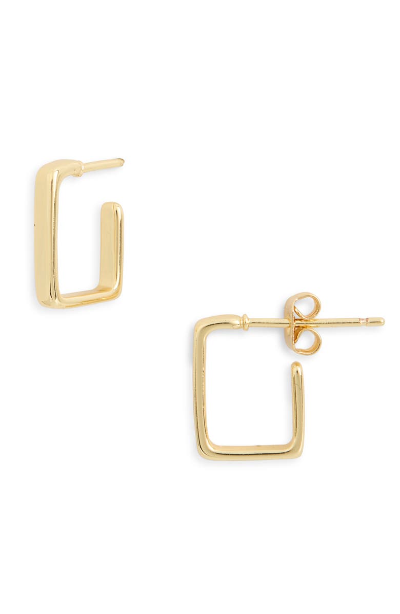 NORDSTROM RACK Demi Fine Square Hoop Earrings, Main, color, Gold