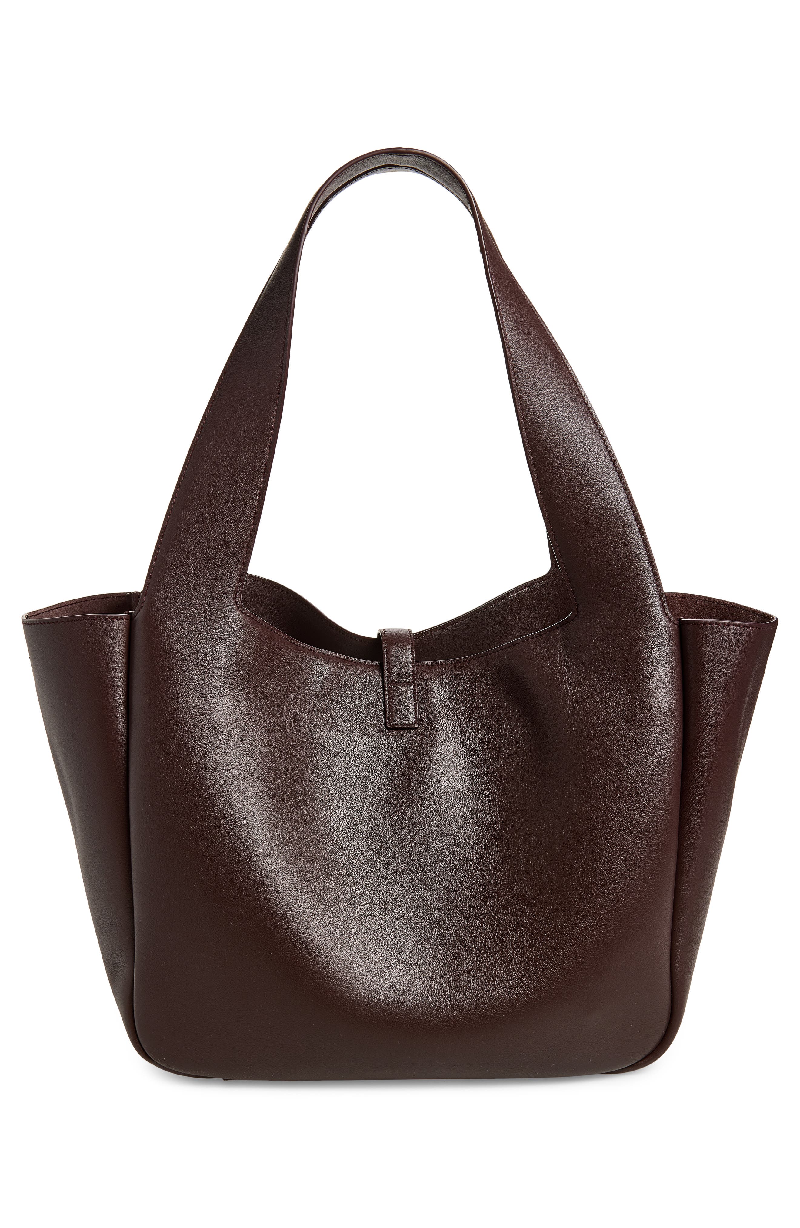 Small Le 5 À 7 Bea Leather Tote, Alternate, color, RAISIN
