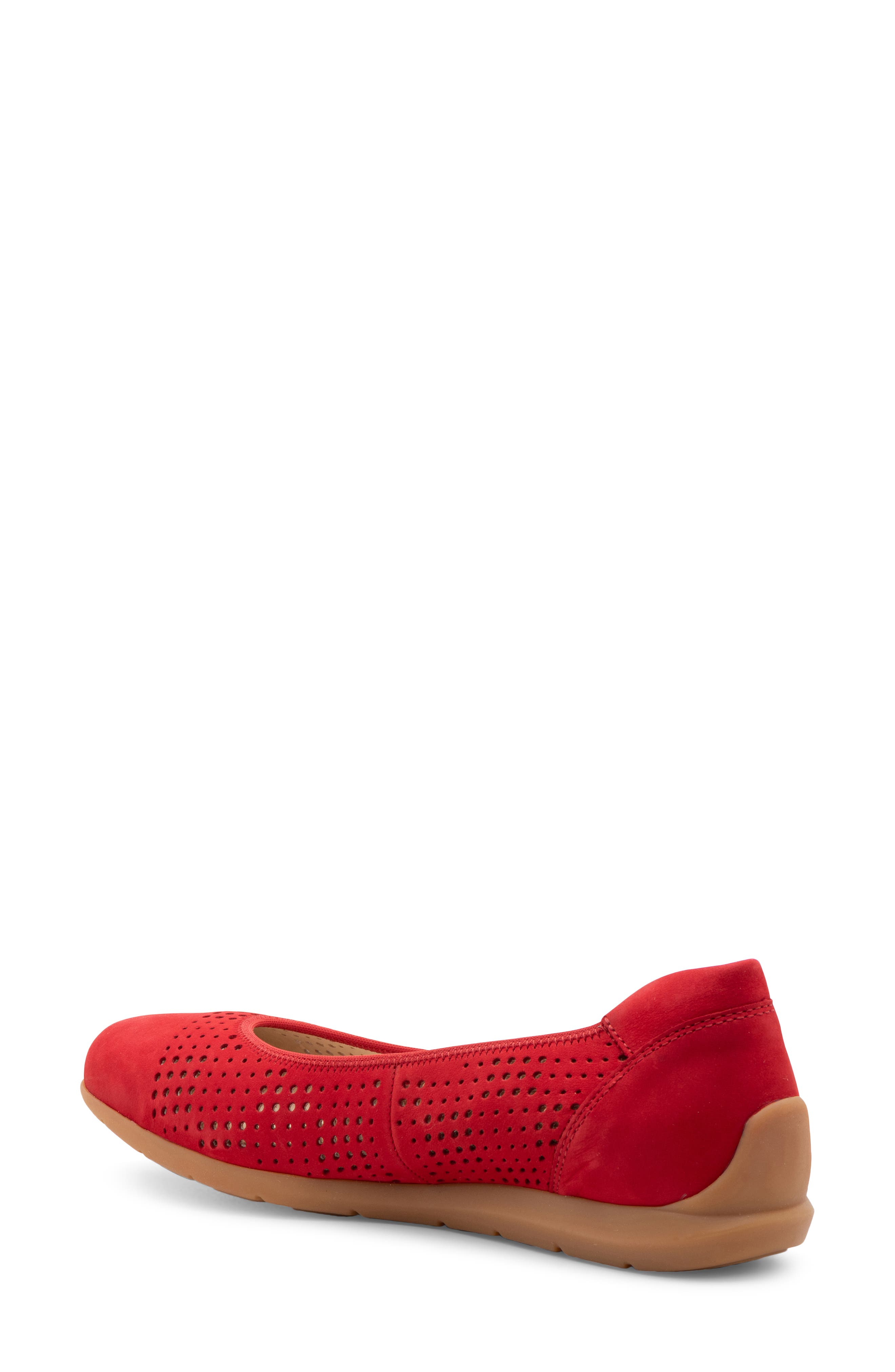 ara Sarah Perf Flat, Alternate, color, Flame Red