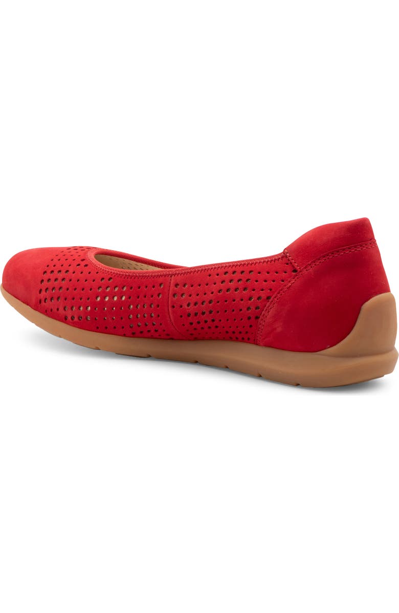 ara Sarah Perf Flat, Alternate, color, Flame Red