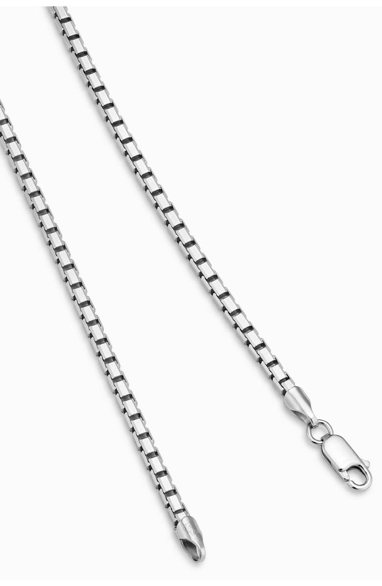Oradina The Edge Box Link Chain in Sterling Silver, Alternate, color, Silver