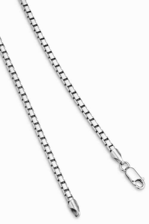 Oradina The Edge Box Link Chain In Silver