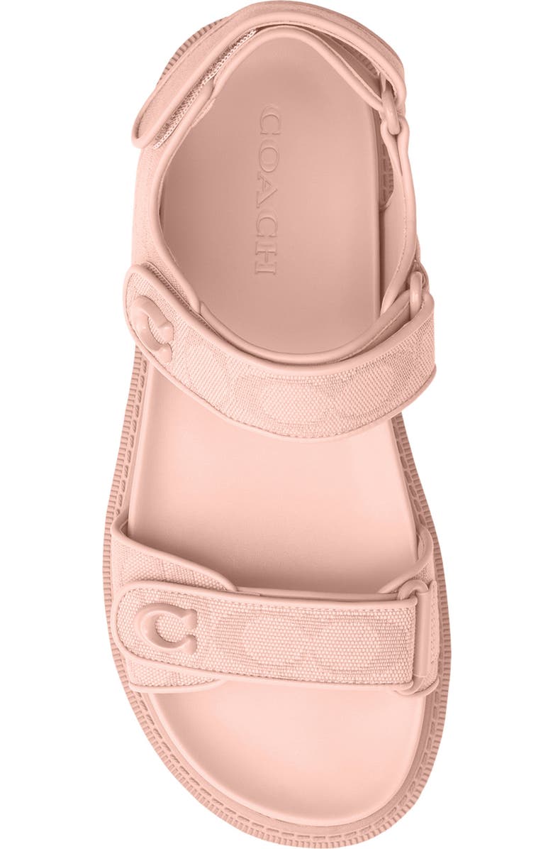 COACH Brynn Signature Canvas Sandal, Alternate, color, Candy Pink