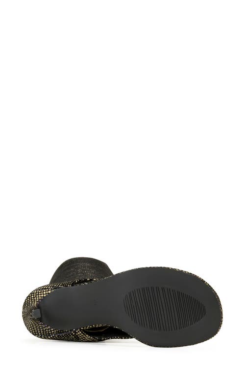 Azalea Wang Cecile Animal Print Sandal In Blacksnake