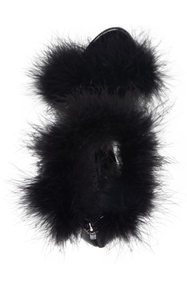 Dolce&Gabbana Feather Strap Sandal, Alternate, color,