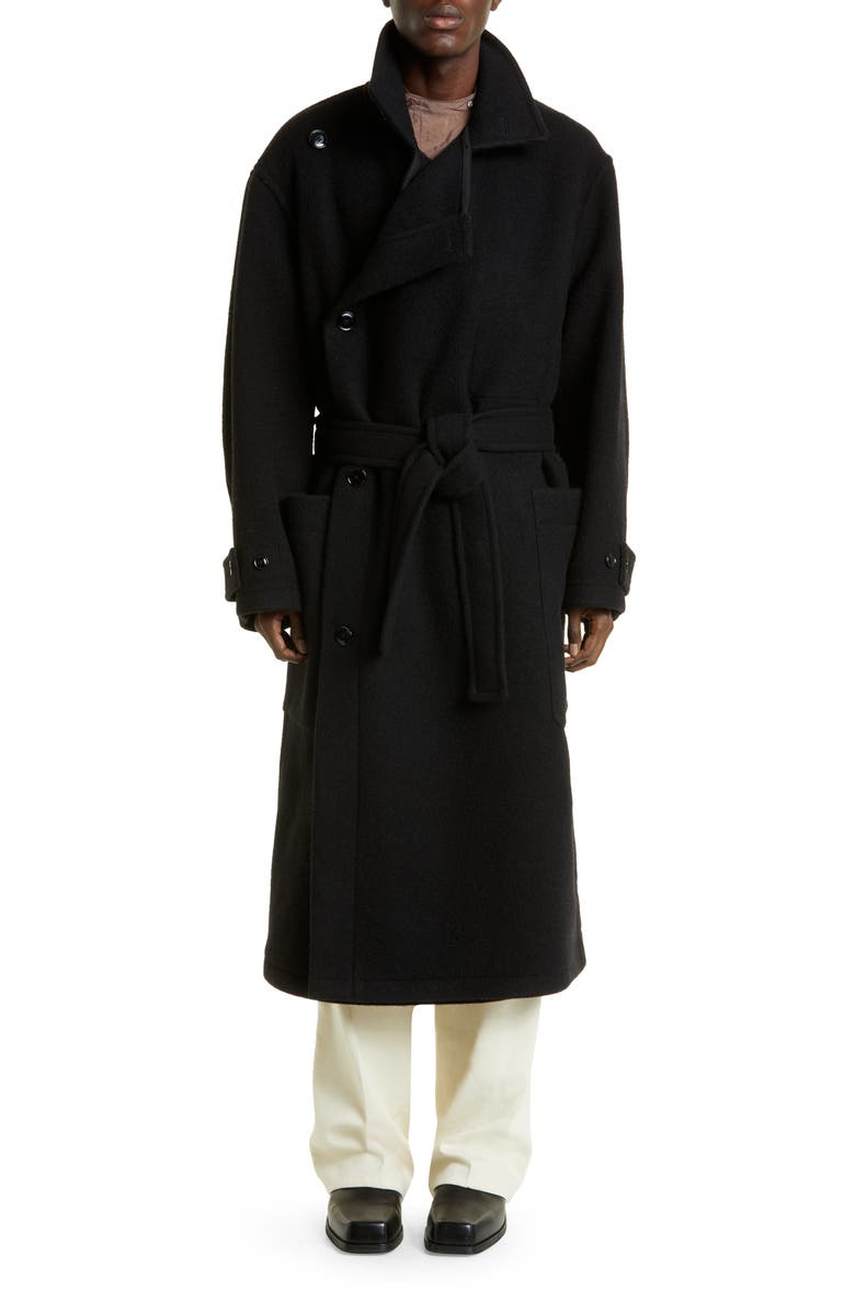Lemaire Belted Wool Wrap Coat | Nordstrom