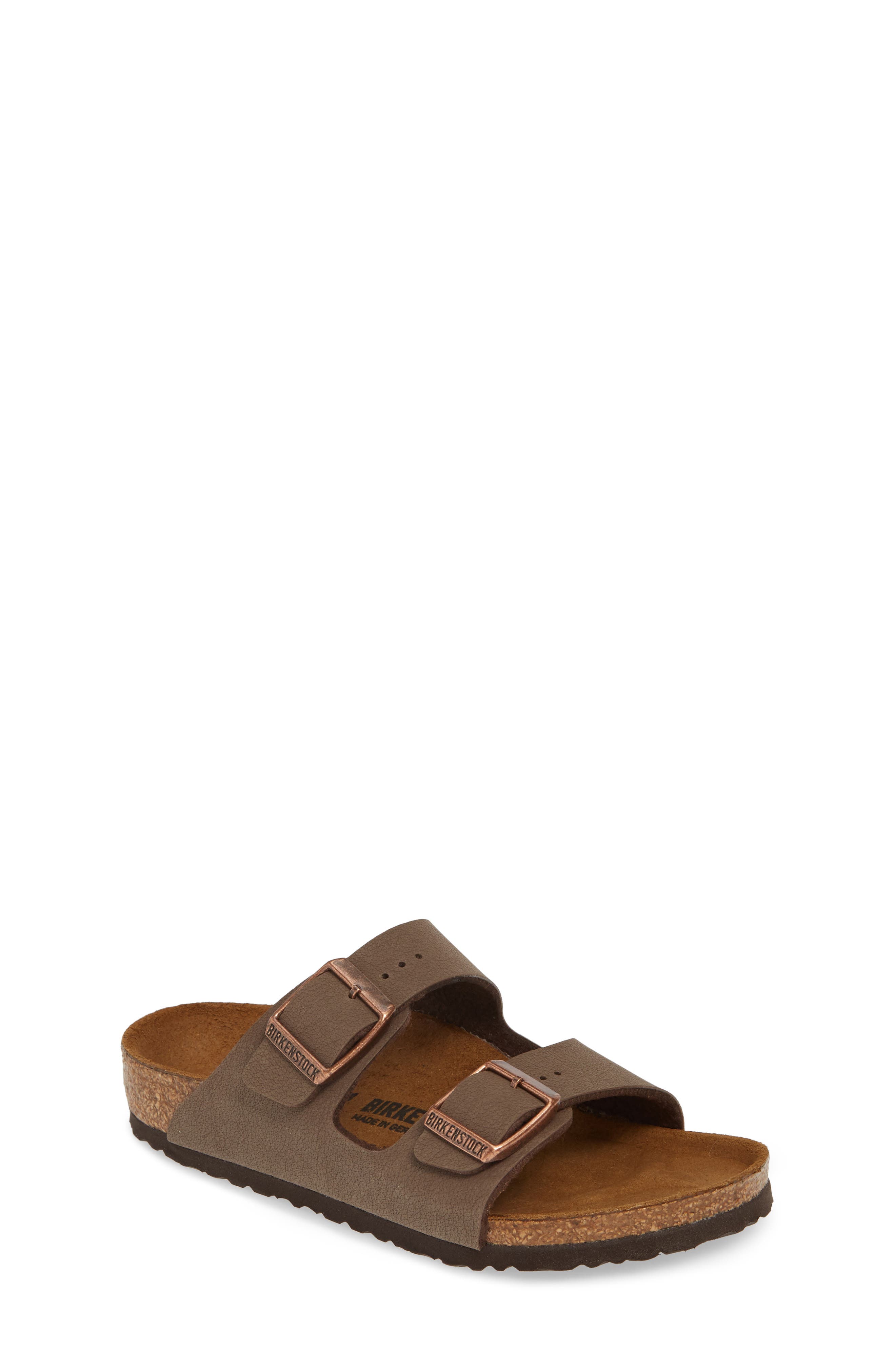 Birkenstock Kids' Arizona Slide Sandal, Alternate, color, Brown
