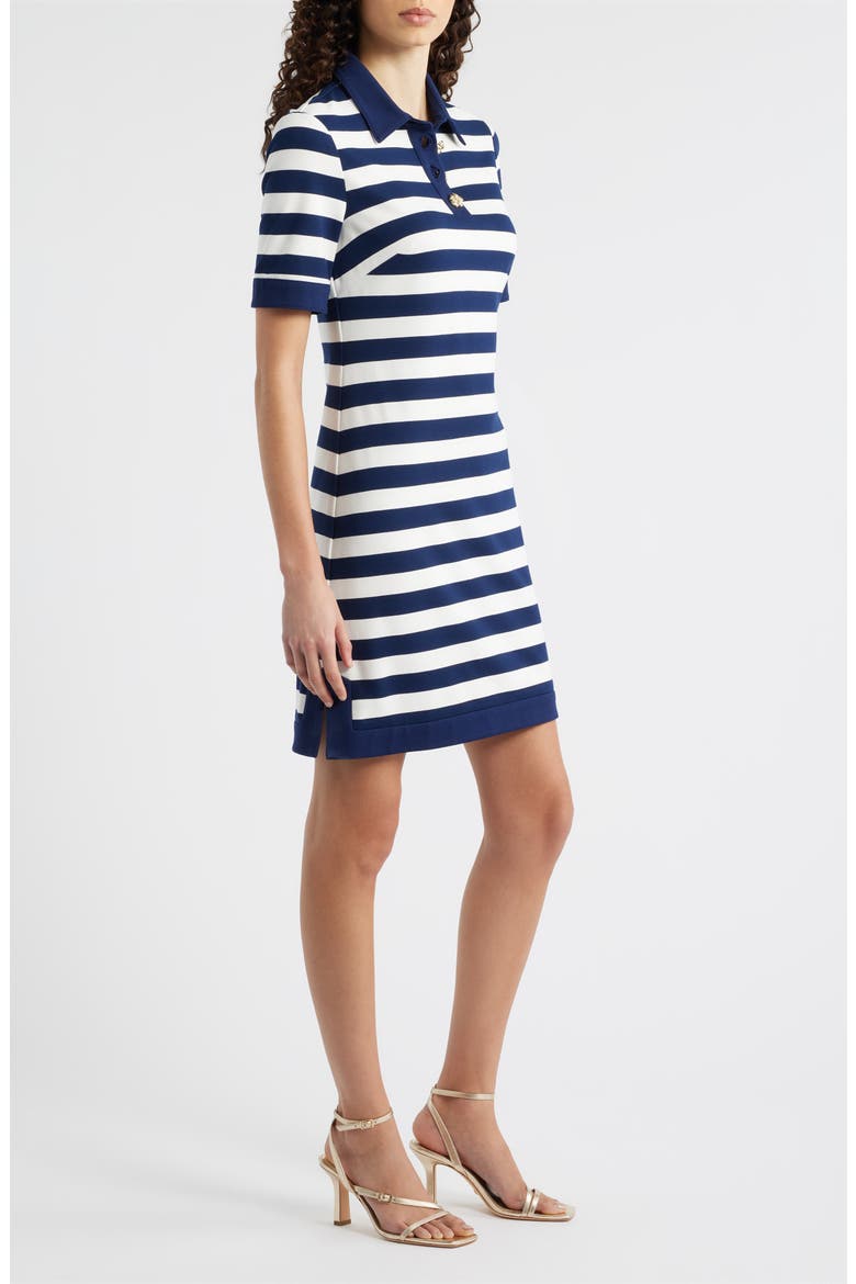 Stripe Knit Shift Dress, Alternate, color, NAVY IVORY