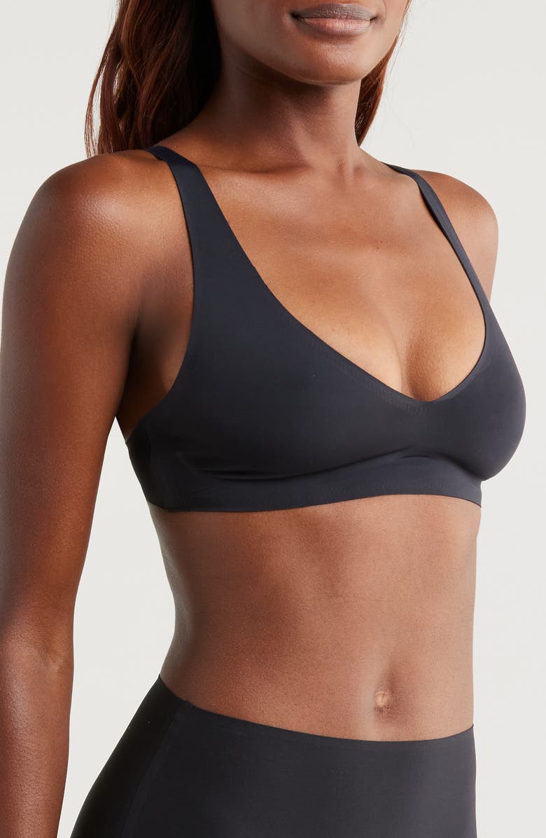 MeUndies DreamSeam Plunge Bralette, Alternate, color, Black