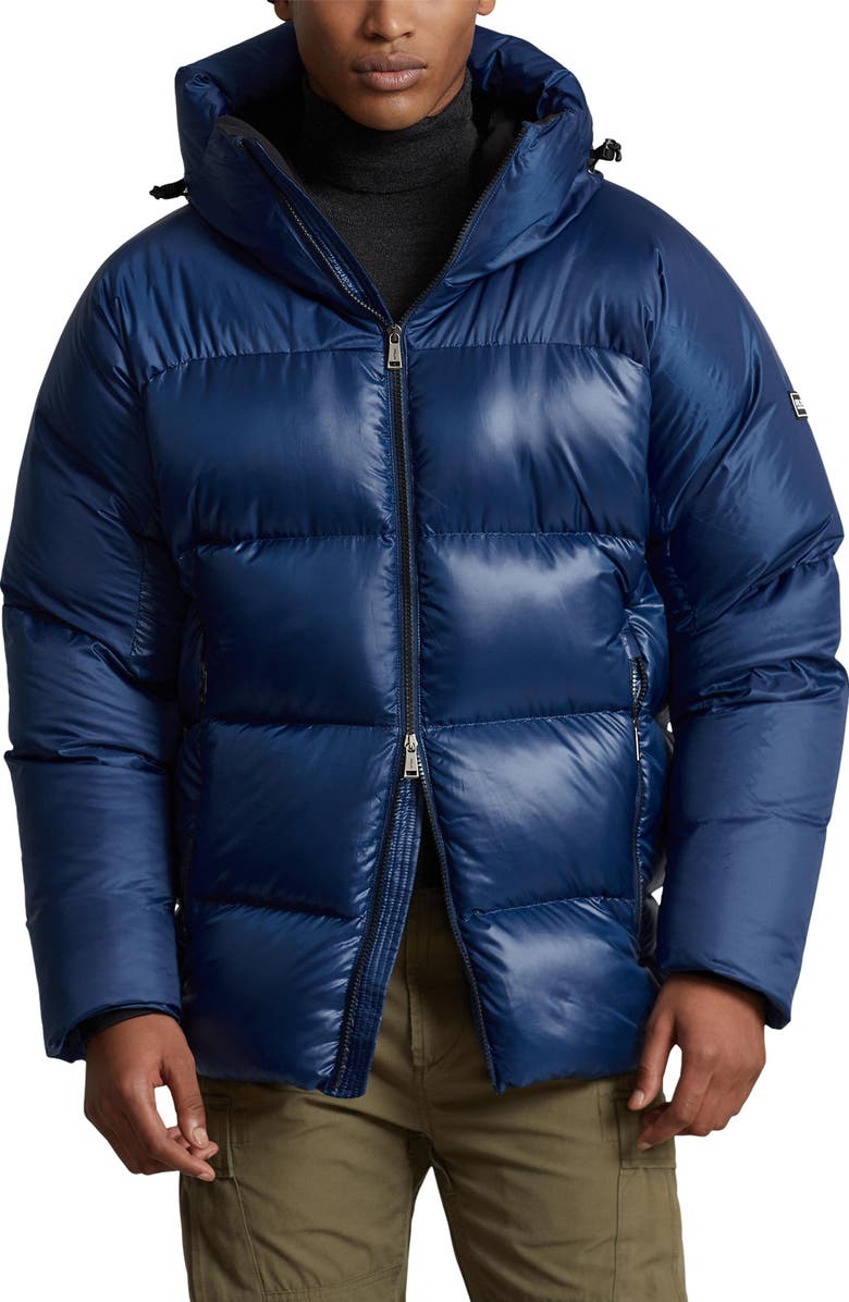 Polo Ralph Lauren Lux Nano Carlton Down Jacket, Main, color, Raleigh Blue