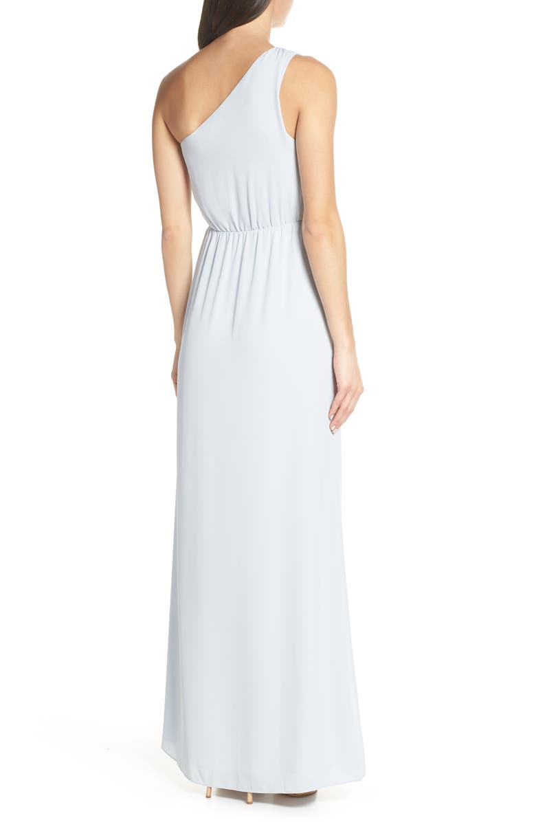 WAYF One-Shoulder Wrap Front Evening Dress, Alternate, color,