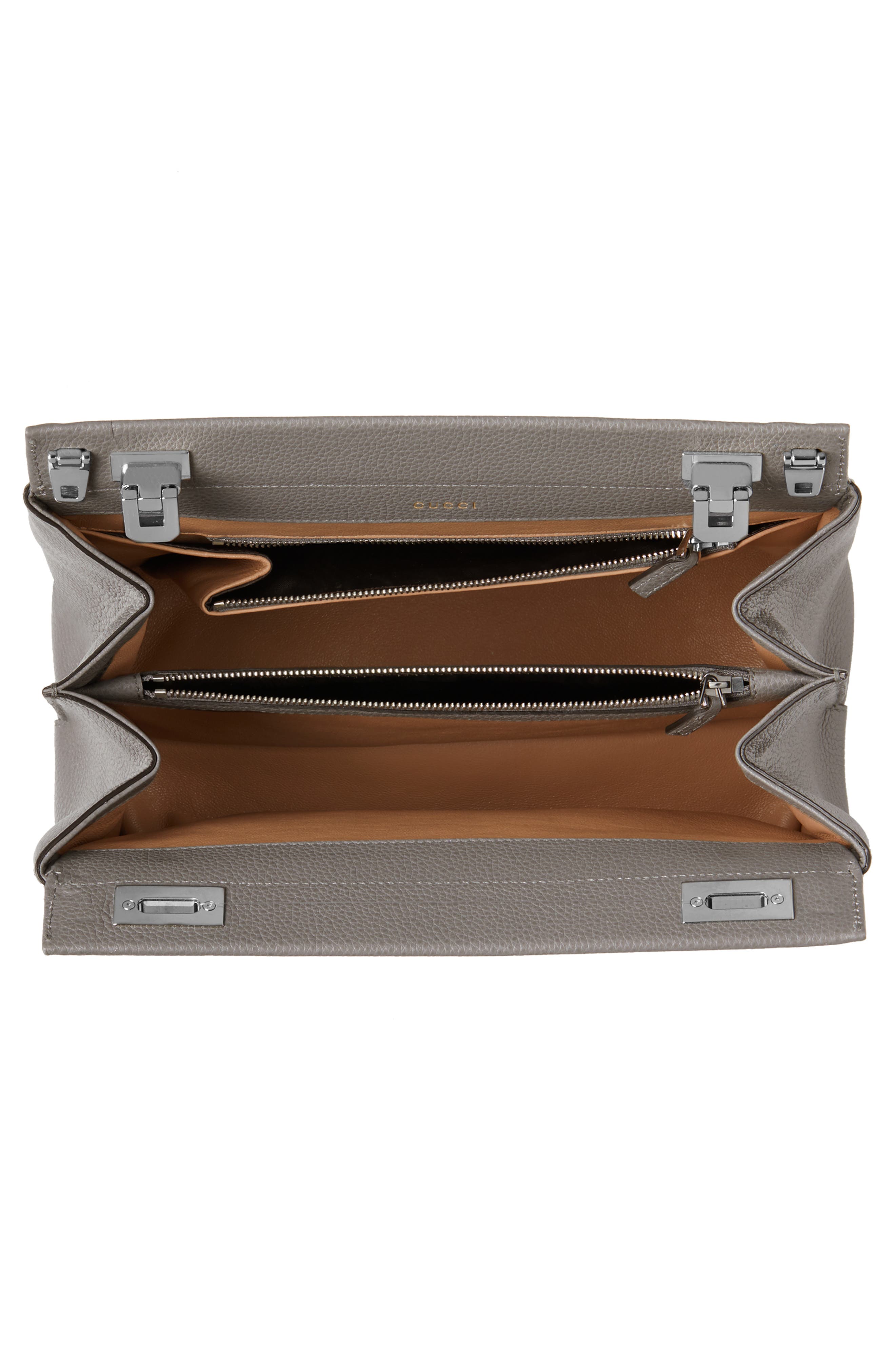 Gucci SmallLeather Satchel, Alternate, color, 