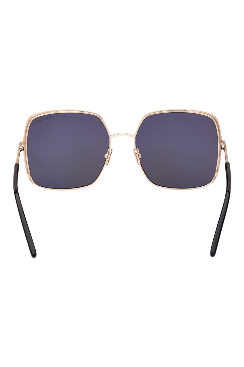 Raphaela 60mm Butterfly Sunglasses, Alternate, color, SHINY GOLD/ SMOKE