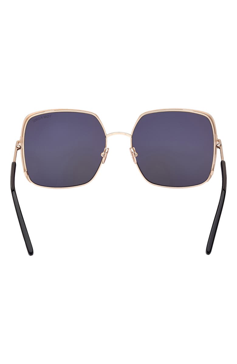 TOM FORD Raphaela 60mm Butterfly Sunglasses, Alternate, color, 