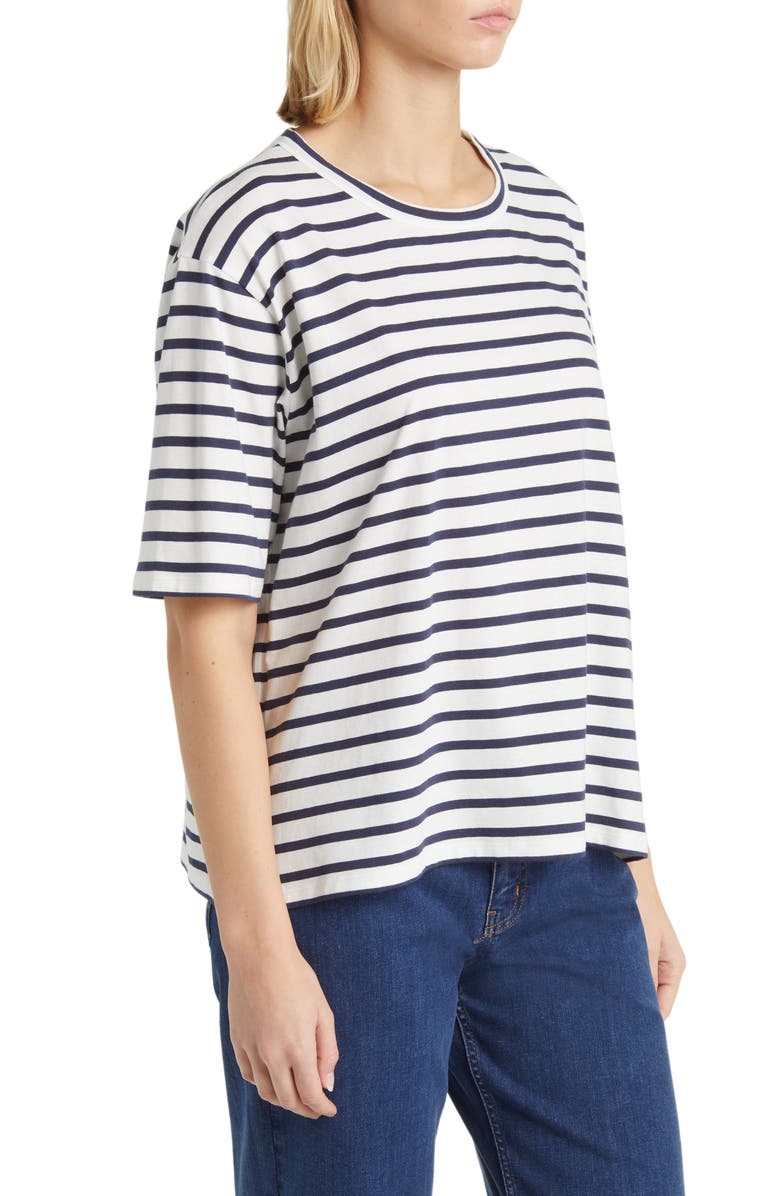 Masai Copenhagen Doreann Stripe T-Shirt, Alternate, color, Maritime Blue