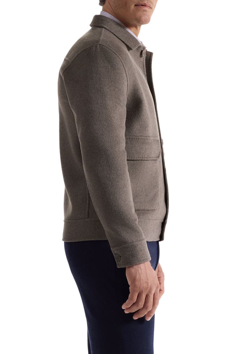 Felted Wool Blend Jacket, Alternate, color, WALNUT
