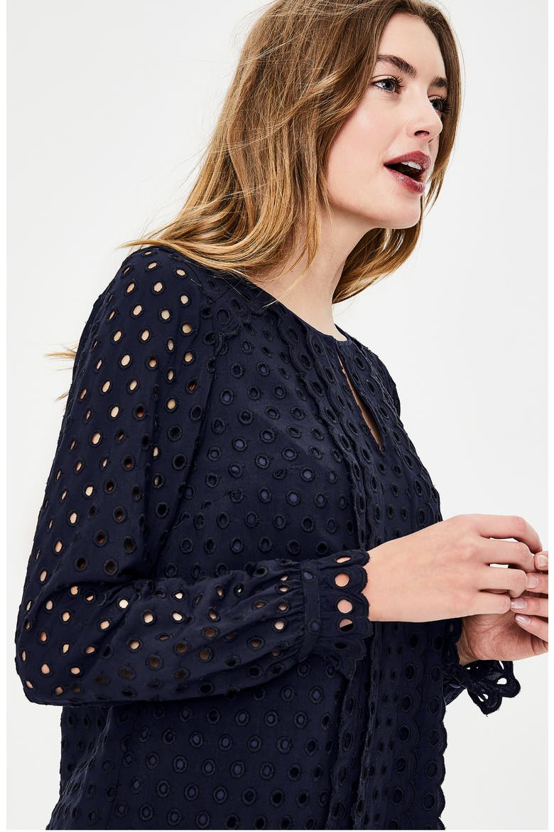 Eyelet Top, Alternate, color, FRENCH NAVY