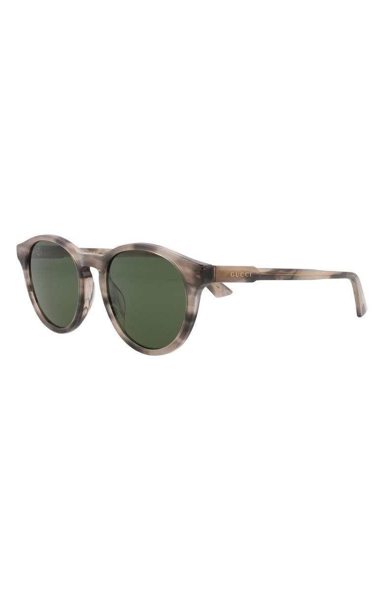Gucci 52mm Round Sunglasses, Alternate, color, Havana Havana Green